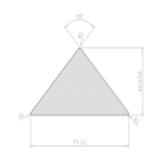 DIY Plantation Shutter - Corner Post Triangle Light Block (55 x 80 mm) - Component